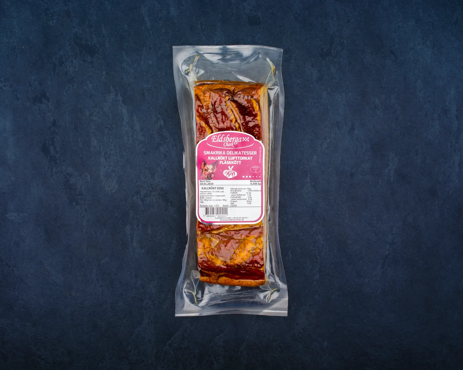 Slanina, proizvedena u Eldsberga Chark.
